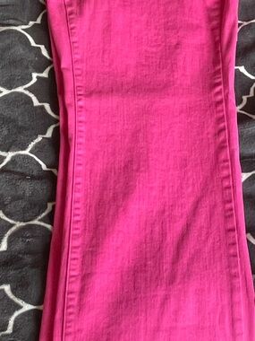 Judy Blue Hot Pink High Rise 90s Straight Jeans Raw Hem 16W